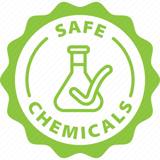 Safe, chemicals, label, stamp, green, safe chemicals icon - Download on Iconfinder