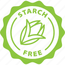 starch, free, label, stamp, green, starch free