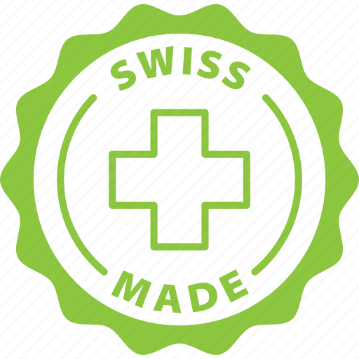 Swiss, made, label, stamp, green, swiss made icon - Download on Iconfinder
