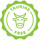 taurine, free, label, stamp, green, taurine free