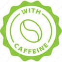 caffeine, label, stamp, green, with caffeine