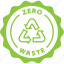zero, waste, label, stamp, green, zero waste 