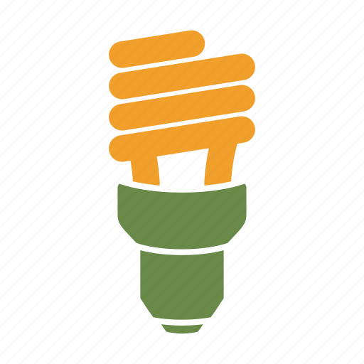 Cfl, eco friendly, energy efficient, environmentally friendly, green, lightbulb, on icon - Download on Iconfinder