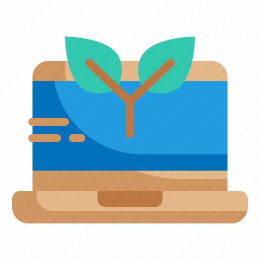 Laptop, eco, work, technology, computer, device icon - Download on Iconfinder