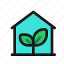 greenhouse, house, home, eco, friendly, smart, plant