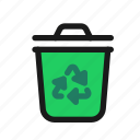 recycle, bin, trash, can, eco, friendly, biodegradable