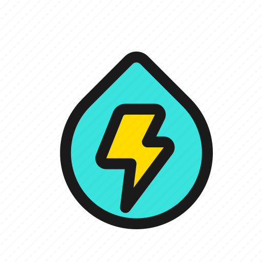 Water, hydro, energy, hydropower, power, renewable, droplet icon - Download on Iconfinder