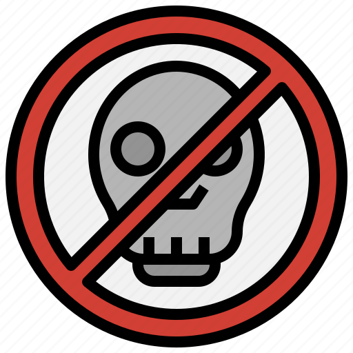 No, toxic, contamination, forbidden, skull, prohibition icon - Download on Iconfinder
