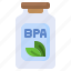 bpa, free, container, eco, friendly, signaling, leaf 