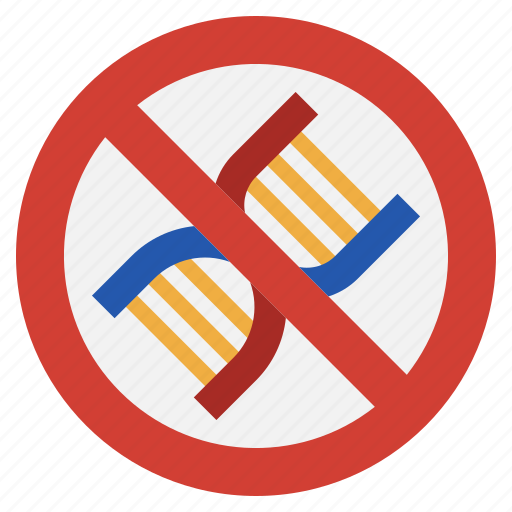 No, gmo, prohibition, signaling, dna, forbidden icon - Download on Iconfinder