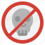 no, toxic, contamination, forbidden, skull, prohibition 