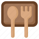 wooden, tableware, fork, cutlery, spoon, reusable