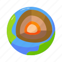 earth, core, planet, layers, planet earth, geology, eco, ecology, nature, color