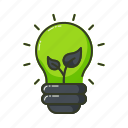 light bulb, light, bulb, leaf, eco friendly, green energy, eco, ecology, nature, color