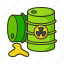 oil barrel, barrels, radiation, nuclear, chemical, green energy, nature, ecology, eco, color 