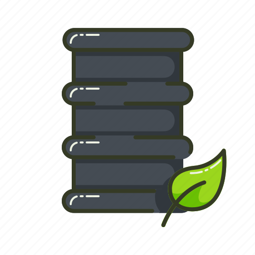 Oil barrel, leaf, oil, fuel, green energy, eco friendly, nature icon - Download on Iconfinder