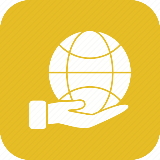 Earth on hand, globe, world icon - Download on Iconfinder