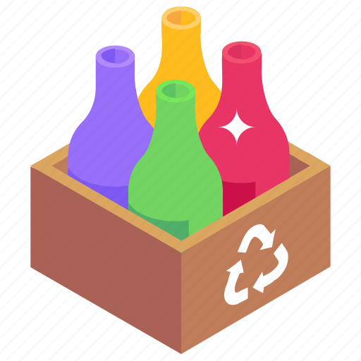 Recycling products, bottles crate, drinks, beverages, crate icon - Download on Iconfinder