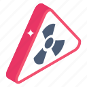 danger, biohazard, nuclear hazard, caution, fan