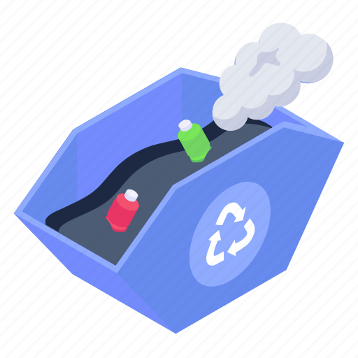 Trash, burning waste, burn trash, garbage, recycle bin icon - Download on Iconfinder