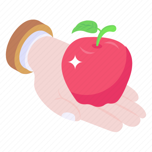 Fruit, apple, food, nutrition, hand icon - Download on Iconfinder