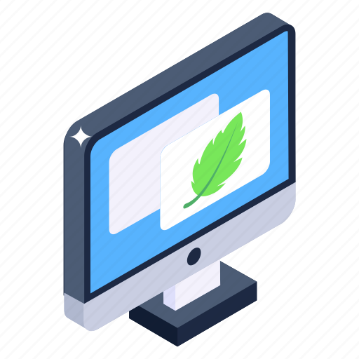 Botany, online ecology, online nature, eco, monitor icon - Download on Iconfinder