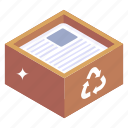 trash, paper recycling, paper renew, drawer, documents