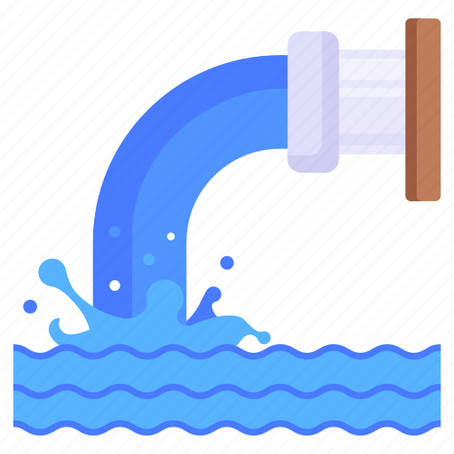 Sewage pipe, water pollution, drainage pipe, environmental pollution, industrial waste icon - Download on Iconfinder