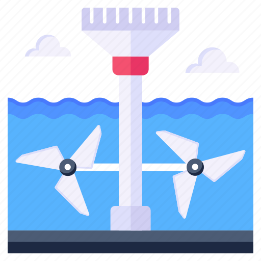 Hydropower, water turbine, water mill, turbine station, water icon - Download on Iconfinder