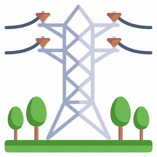 Pylon, electric pole, electric tower, voltage, grid station icon - Download on Iconfinder