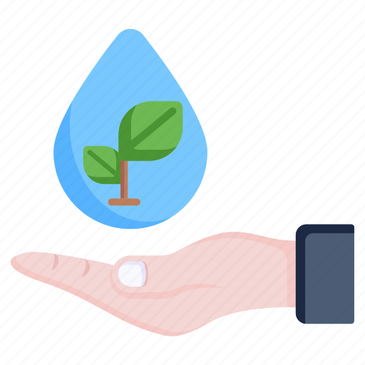 Save water, water conservation, save drop, hand, save icon - Download on Iconfinder