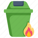 dustbin, garbage can, trash can, rubbish bin, burn trash