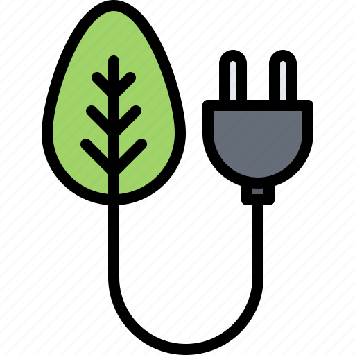 Eco, ecology, energy, green, leaf, nature, plug icon - Download on Iconfinder