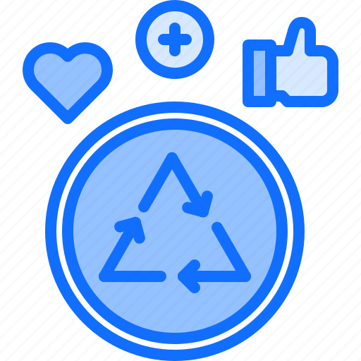 Eco, ecology, green, heart, like, nature, recycling icon - Download on Iconfinder