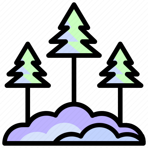 Forest, leaf, woods, tree, trees, nature, landscape icon - Download on Iconfinder
