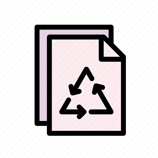 Recycled paper, paper recycle, recycled, environment, ecology, paper, document icon - Download on Iconfinder