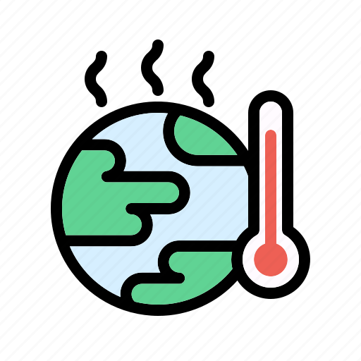 Global warming, climate change, thermometer, temperature, heat wave, earth, ecology icon - Download on Iconfinder