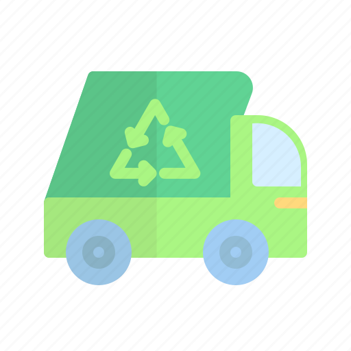 Recycling truck, trash truck, garbage truck, truck, recycling, ecology, environment icon - Download on Iconfinder