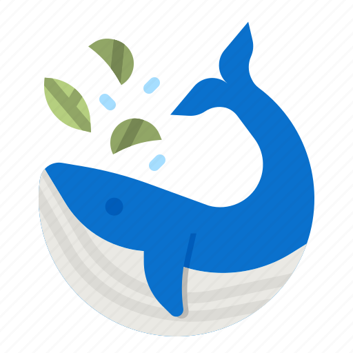 Whale, leaf, animals, zoo, nature icon - Download on Iconfinder