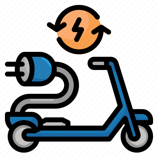 Electric, scooter, charging, ecology, transport icon - Download on Iconfinder