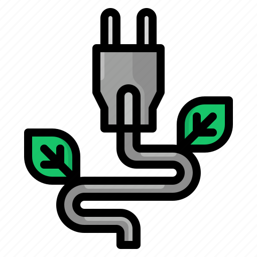 Plug, ecology, energy, leaf, electric icon - Download on Iconfinder
