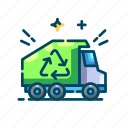 garbage truck, truck, recycle, garbage, ecology