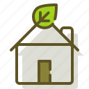 green, home, house, leaf
