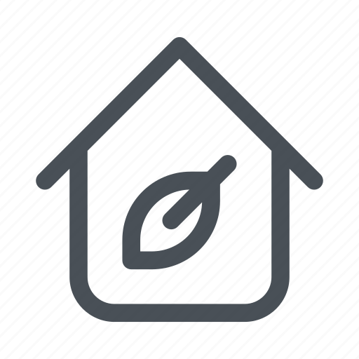 Building, environment, green, home, house, leaf, nature icon - Download on Iconfinder
