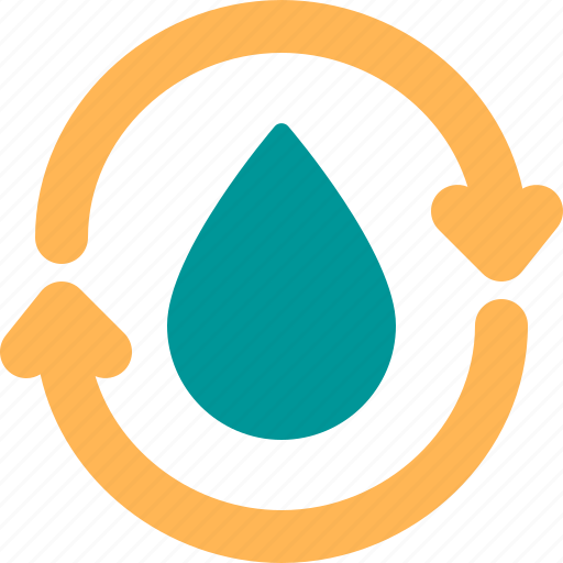 Recycle, reusable, arrow, water, drop icon - Download on Iconfinder