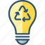 bulb, energy, light, recycle, recycling 