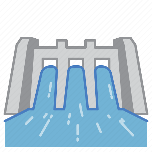 Ecology, environment, dam, hydro, energy, embankment, water icon - Download on Iconfinder