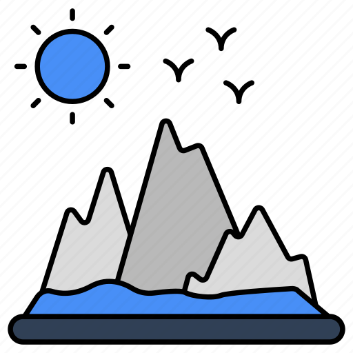 Mountains, hills, hilly area, hill station, landscape icon - Download on Iconfinder