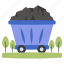 garbage city cart, handcart, pushcart, wheelbarrow, cart 