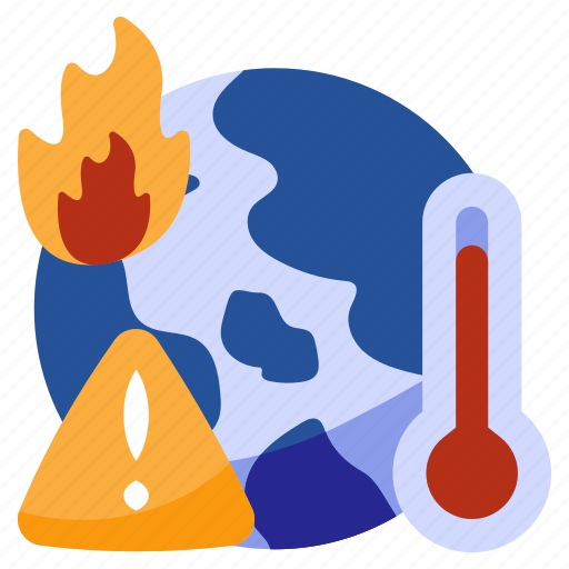 Global warming, global burning, global heat, global fire, world warning icon - Download on Iconfinder